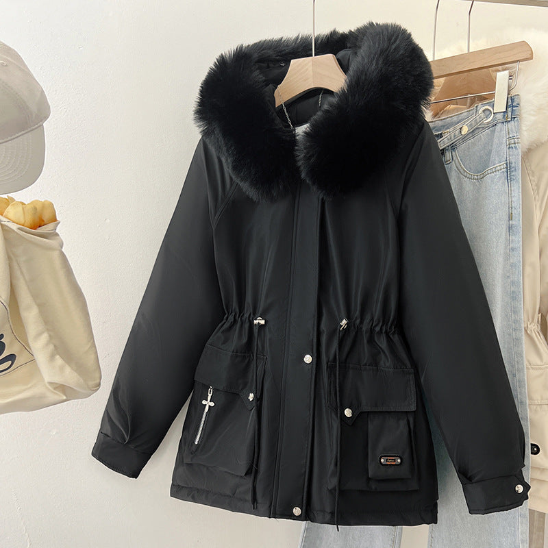 Women's Padded Parka — Fur-Trim Hood & Cinched Waist 5