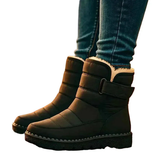 Fleece-Lined Winter Ankle Boots — Buckle & Lug Sole 2