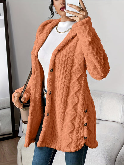 Women's Longline Textured Knit Cardigan — Button-Front 12