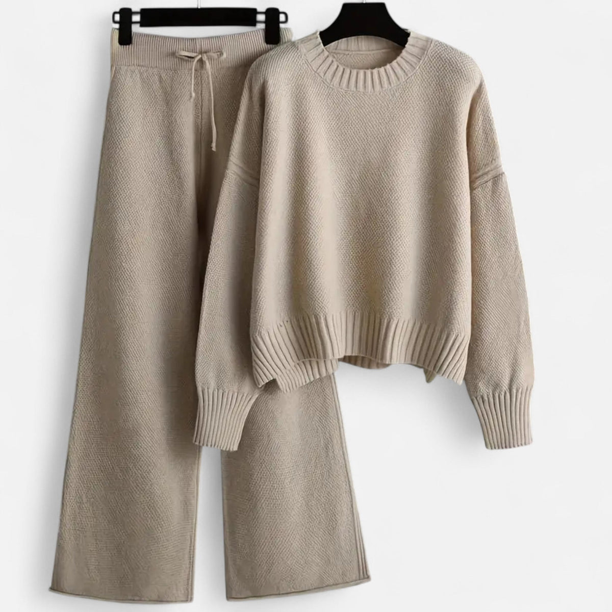 Women's Knit Sweater & Wide-Leg Trouser Set — Relaxed Fit 7