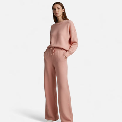 Women's Knit Sweater & Wide-Leg Trouser Set — Relaxed Fit 2