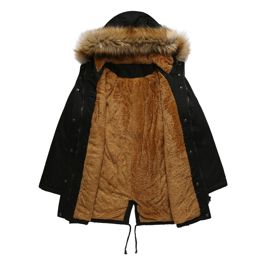 Fleece-Lined Hooded Puffer Jacket — Faux Fur Collar Women 10