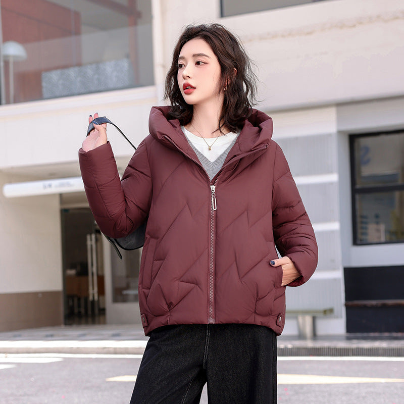 Women's Quilted Hooded Puffer Jacket — Relaxed Fit Coat 8