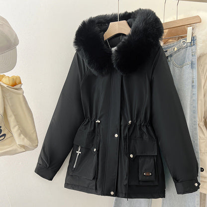 Women's Padded Parka — Fur-Trim Hood & Cinched Waist 5