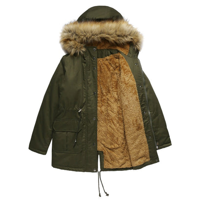 Fleece-Lined Hooded Puffer Jacket — Faux Fur Collar Women 11