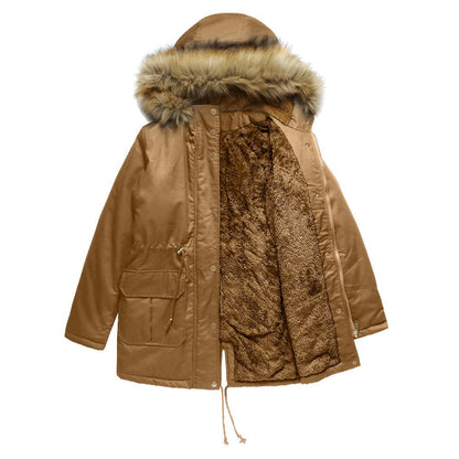 Fleece-Lined Hooded Puffer Jacket — Faux Fur Collar Women 9