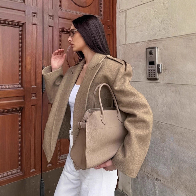 Boucle Tweed Blazer — Padded Shoulders & Relaxed Fit 2