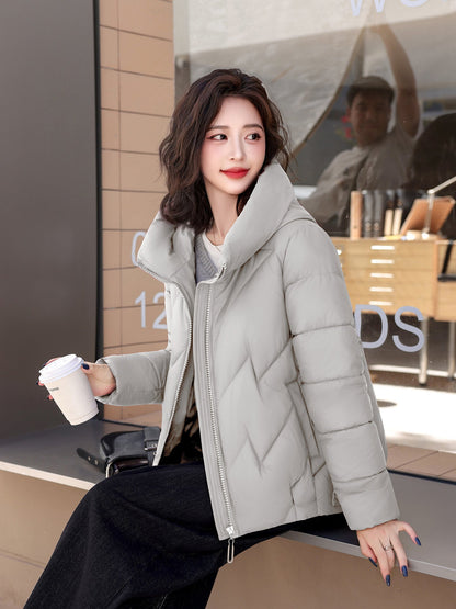 Women's Quilted Hooded Puffer Jacket — Relaxed Fit Coat 3