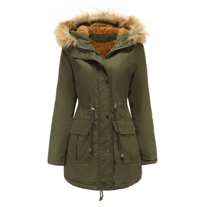 Fleece-Lined Hooded Puffer Jacket — Faux Fur Collar Women 7