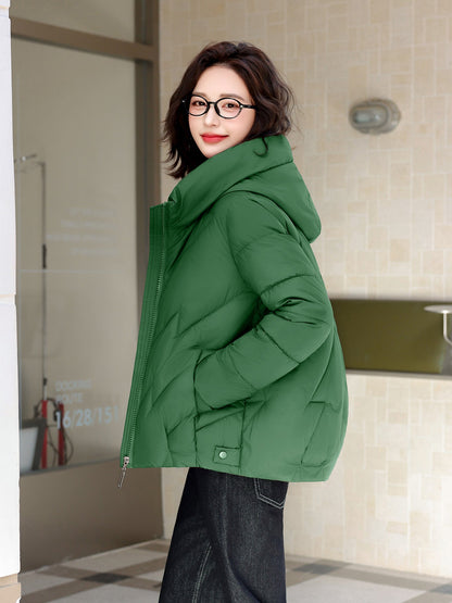 Women's Quilted Hooded Puffer Jacket — Relaxed Fit Coat 6