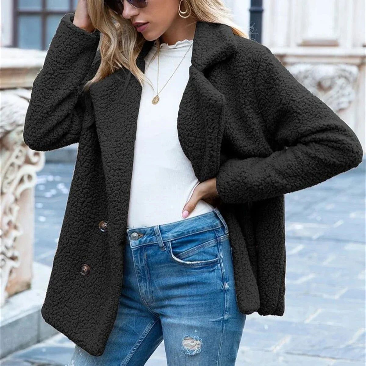 Aveline Fleece Coat — Soft & Chic Women's Outerwear 9