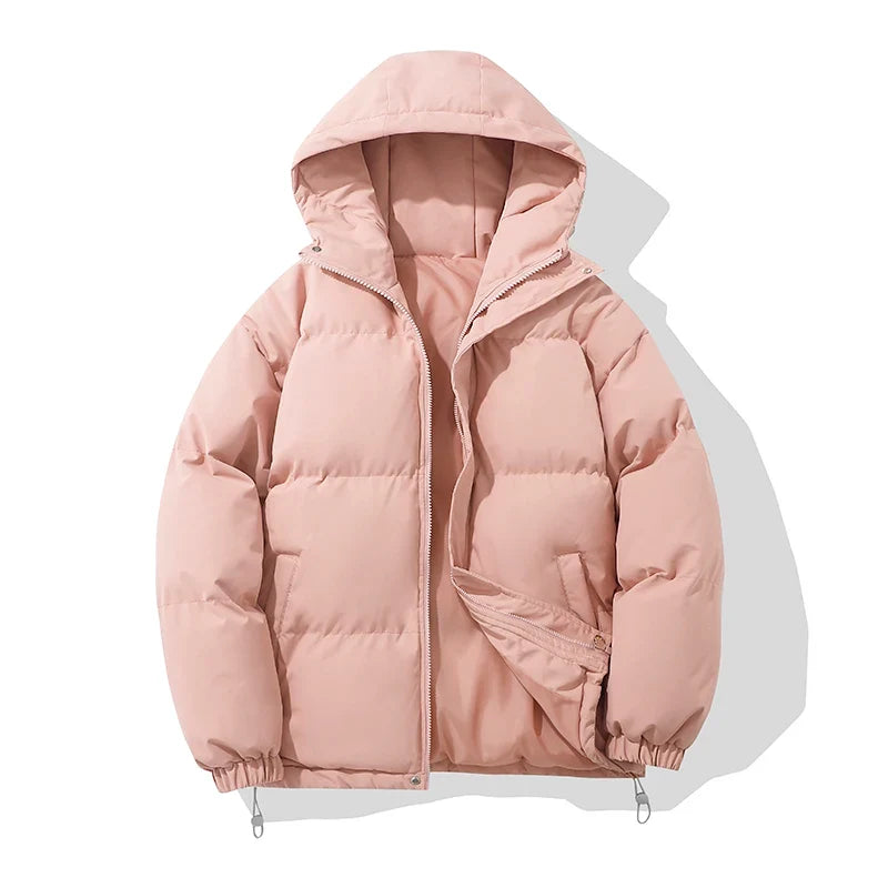 Unisex Hooded Puffer Jacket — Cotton Blend, 8 Colors 8