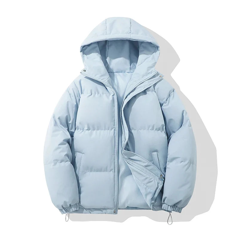 Unisex Hooded Puffer Jacket — Cotton Blend, 8 Colors 15