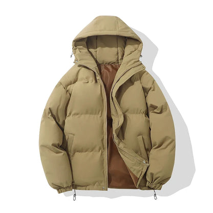 Unisex Hooded Puffer Jacket — Cotton Blend, 8 Colors 18