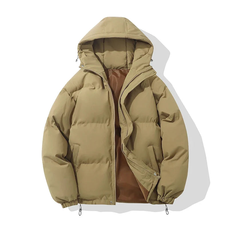 Unisex Hooded Puffer Jacket — Cotton Blend, 8 Colors 9