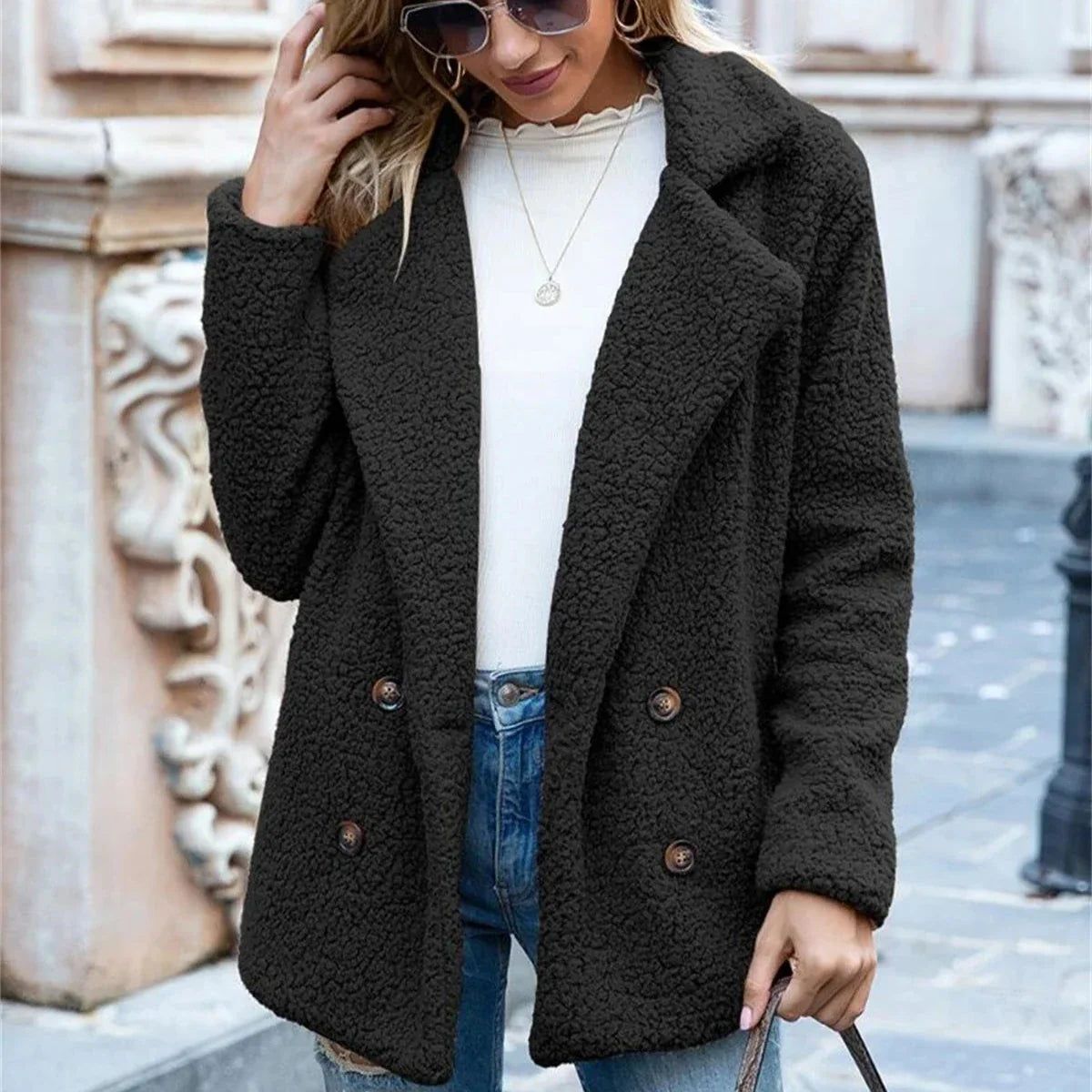 Aveline Fleece Coat — Soft & Chic Women's Outerwear 8