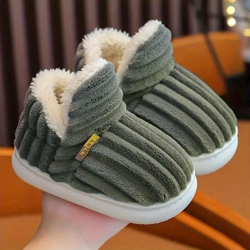 Thermal Corduroy Winter Slippers — Fleece Lined Non-Slip 14