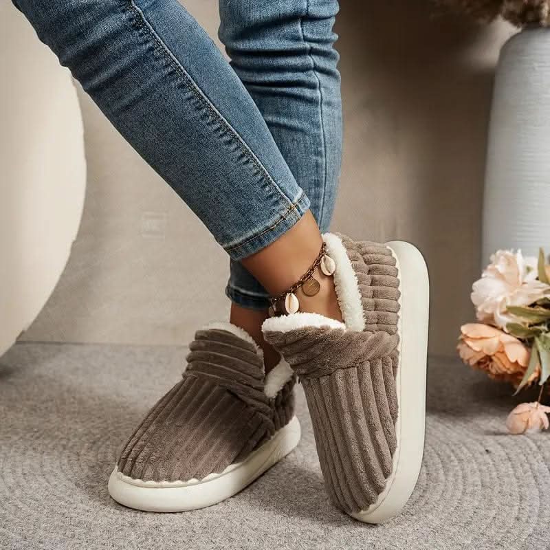 Thermal Corduroy Winter Slippers — Fleece Lined Non-Slip 5