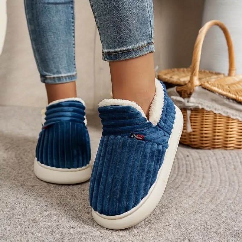 Thermal Corduroy Winter Slippers — Fleece Lined Non-Slip 6