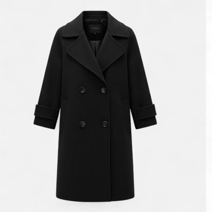 Women's Double-Breasted Cashmere-Blend Slim Coat 1