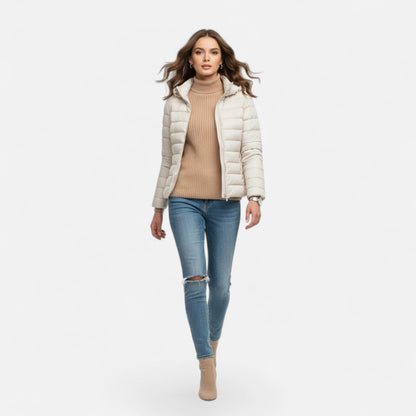 Women's Lightweight Down-Filled Plus Size Hooded Coat 11