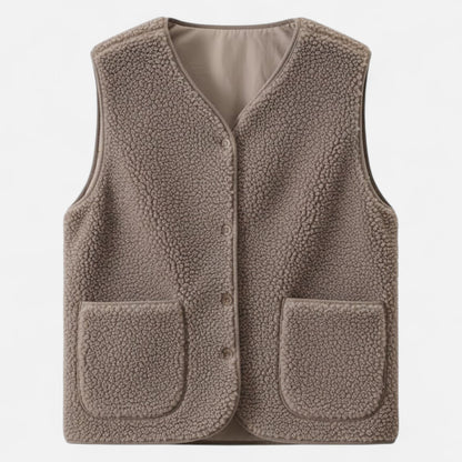 Women's Plush Cashmere-Blend Knit Vest — Sleeveless Layer 7