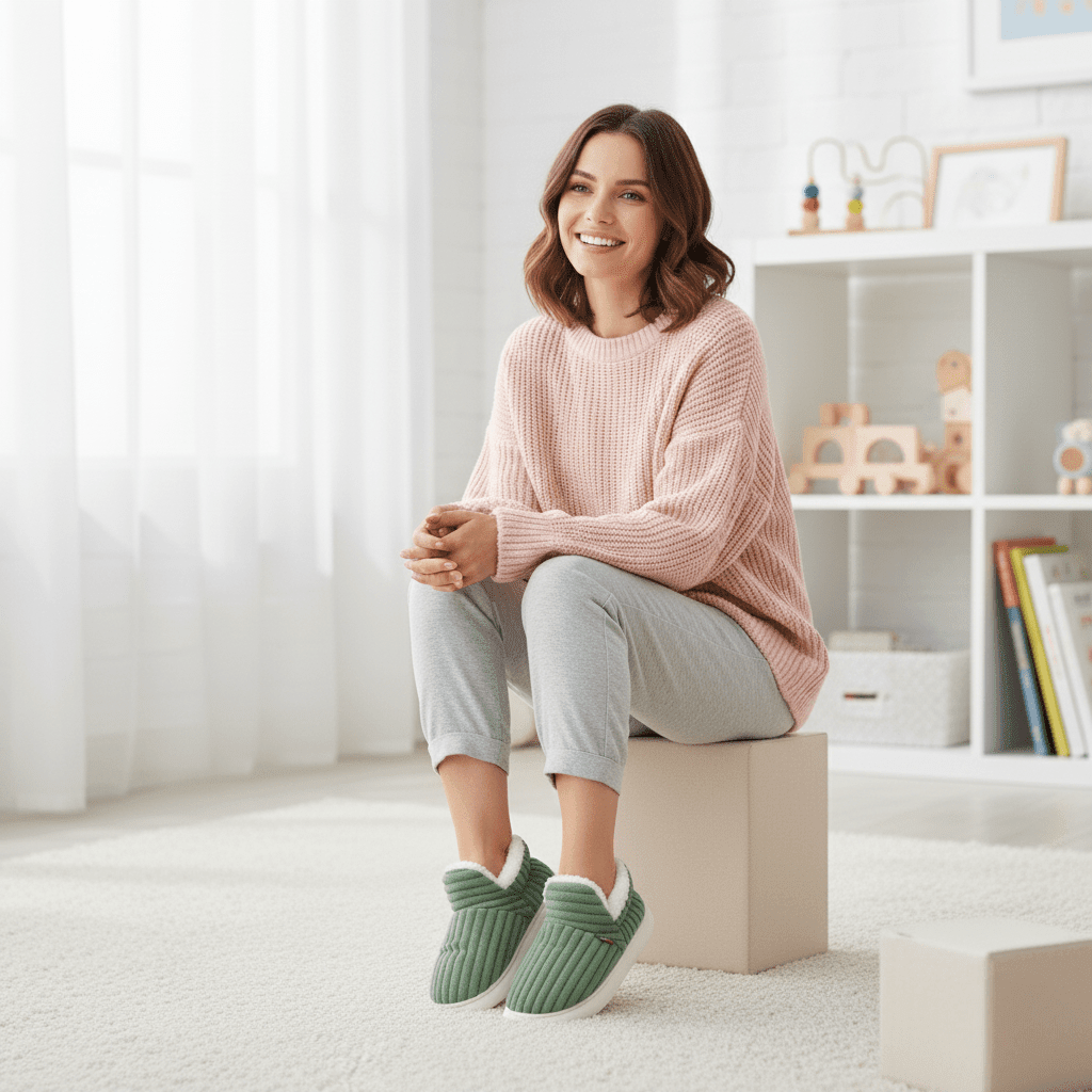 Thermal Corduroy Winter Slippers — Fleece Lined Non-Slip 3