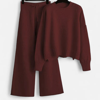 Women's Knit Sweater & Wide-Leg Trouser Set — Relaxed Fit 5