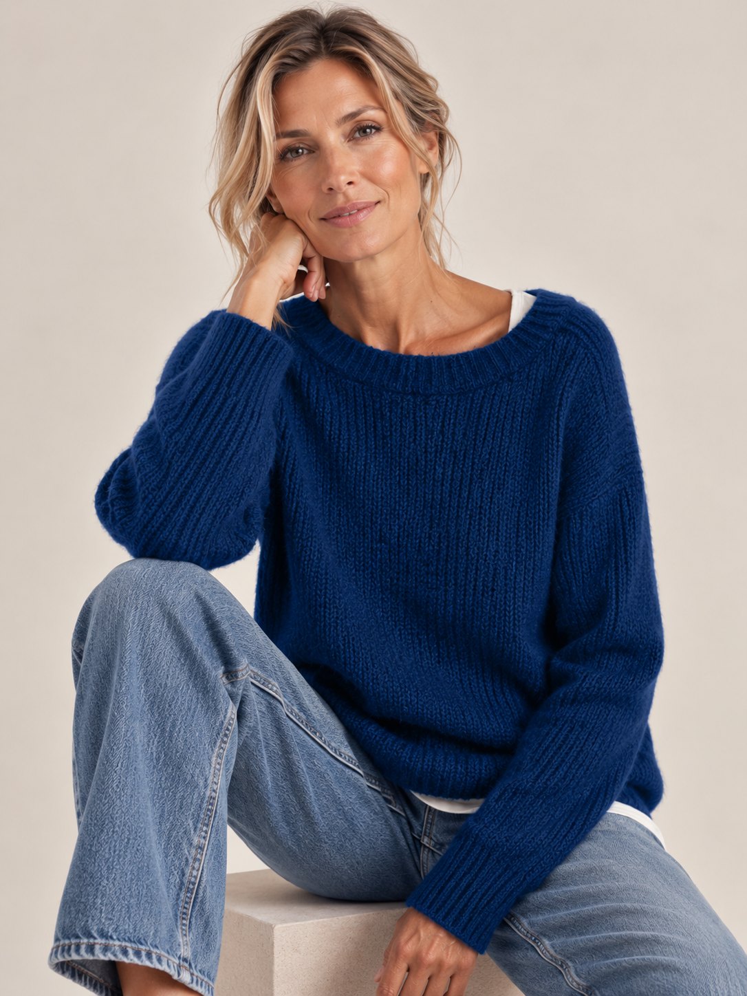 Classic Soft-Knit Sweater for Women — Relaxed Fit