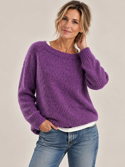 Classic Soft-Knit Sweater for Women — Relaxed Fit