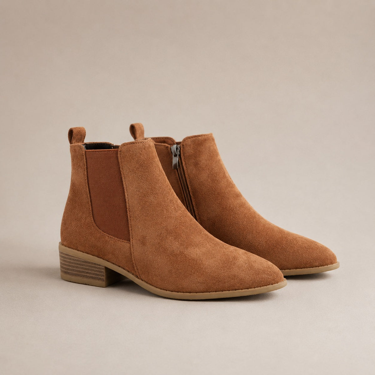 Anica Chelsea Boots - Premium Faux Suede Women's Winter Boot