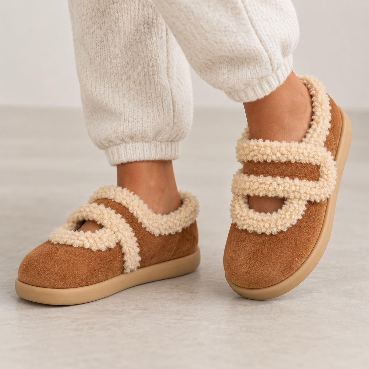 Danica Warm Faux-Fur Suede Slippers for Women 2