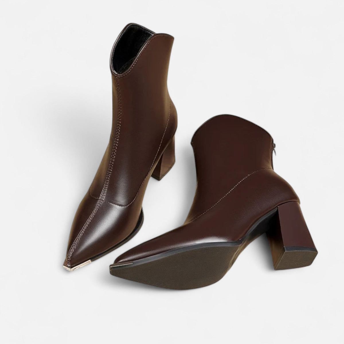 Women's Pointed-Toe Leather Chelsea Boots | Classic Style 1