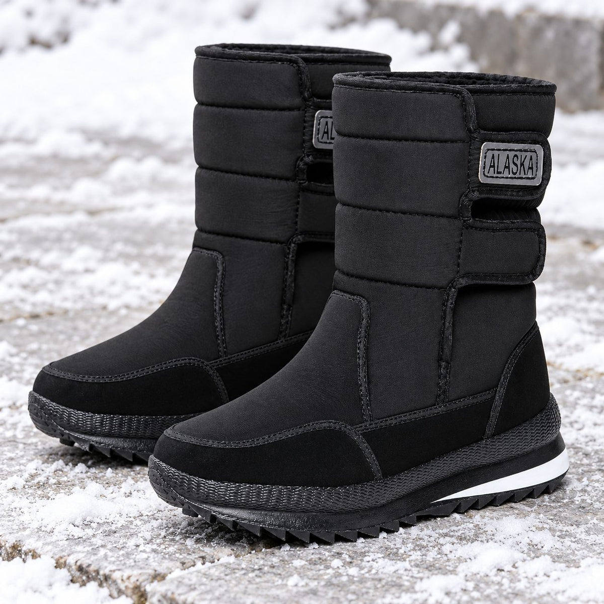 Fleece-Lined High-Top Snow Boots — Waterproof Slip-On 2