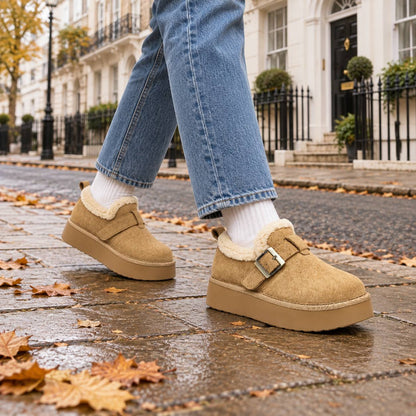 Fleece-Lined Slip-On Mule Sneakers — Thick Chunky Sole 1