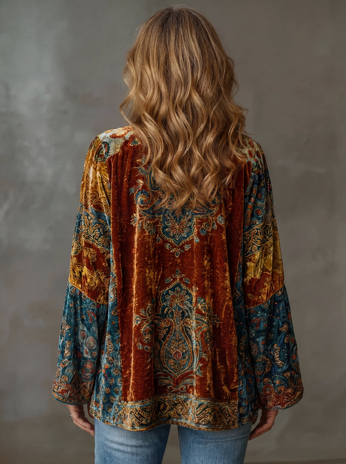 Boho Embroidered Kimono Jacket — Flowing Layering Cardigan 2