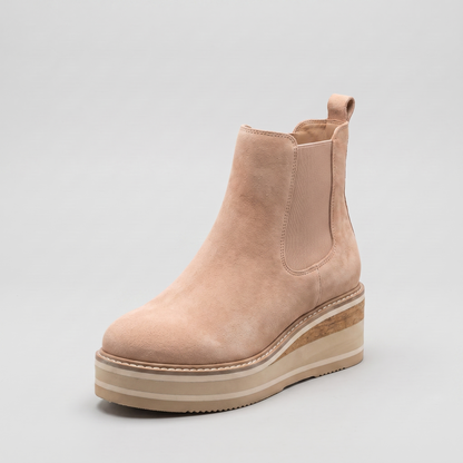 Alexia Platform Chelsea Ankle Boots — Women's Suede-Touch 4