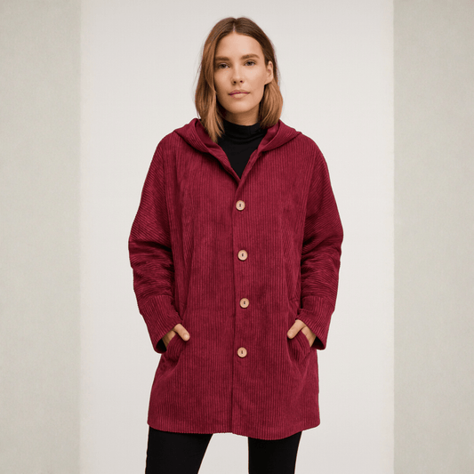 Women's Corduroy Hooded Jacket — Relaxed Fit, S to 3XL 1