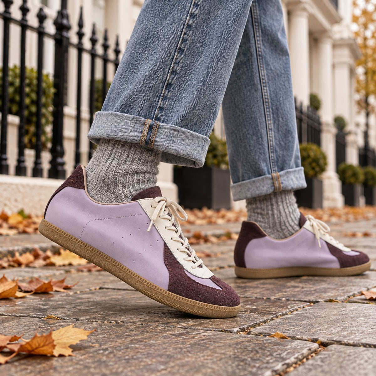 Women's Retro Hidden Heel Sneakers — Matte Low-Top Shoes 2