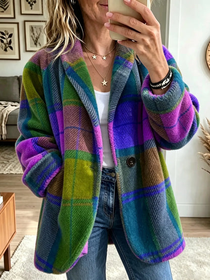 Cozy Plaid Jacket – Soft Brushed Relaxed Fit Layer 3