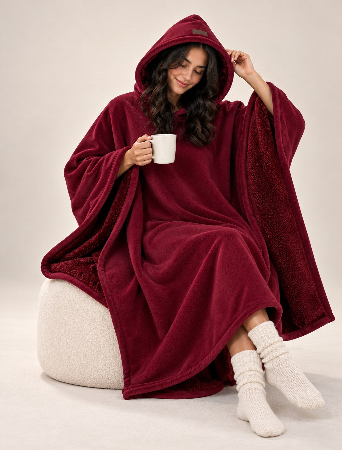 Oversized Hoodie Blanket with Hood — Silky Soft & Cozy