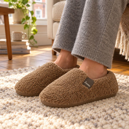 Plush Fleece Indoor Slippers — Non-Slip TPR Sole 1