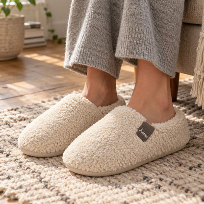 Plush Fleece Indoor Slippers — Non-Slip TPR Sole 3