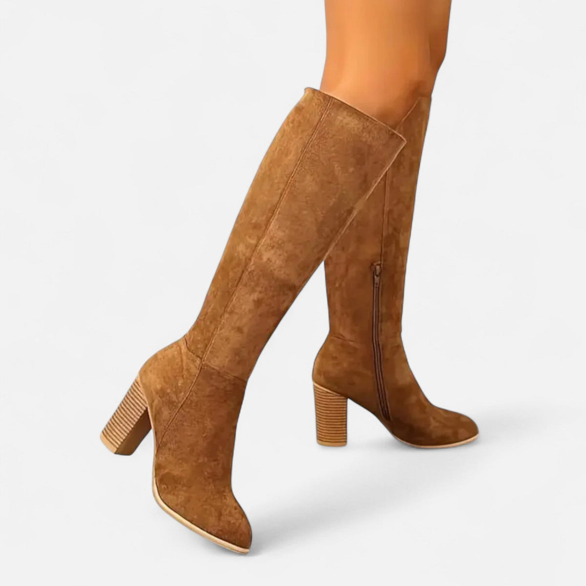 Structured Tall Leather Boots — Slim Equestrian Silhouette for Women — view 2