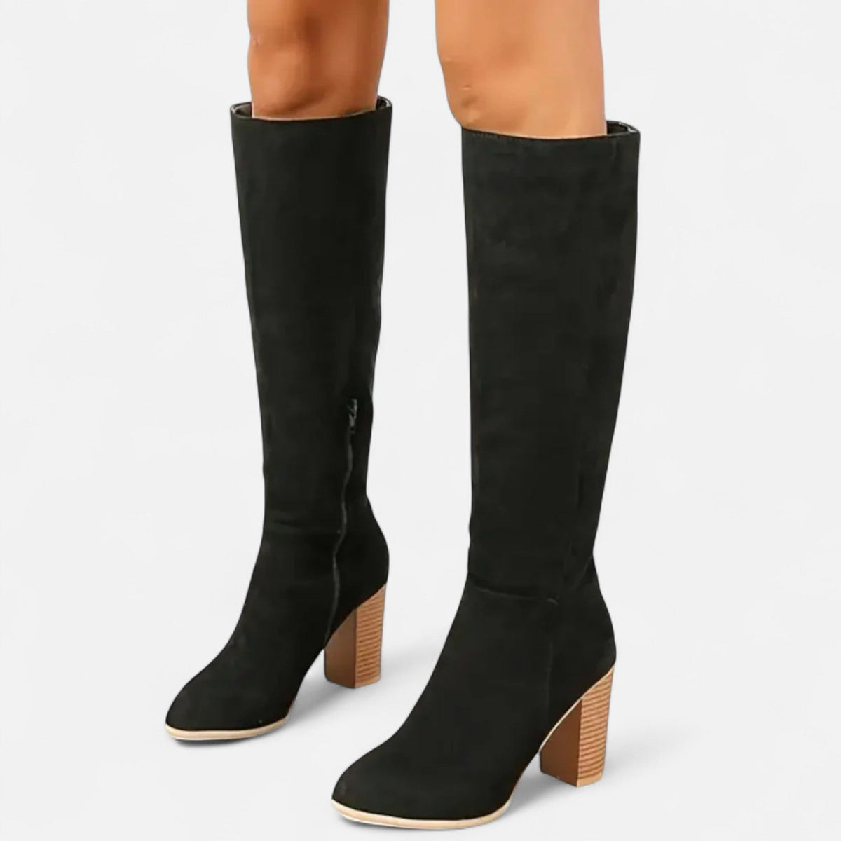 Structured Tall Leather Boots — Slim Equestrian Silhouette for Women — view 3