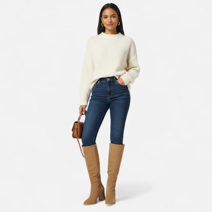 Structured Tall Leather Boots — Slim Equestrian Silhouette for Women — view 5