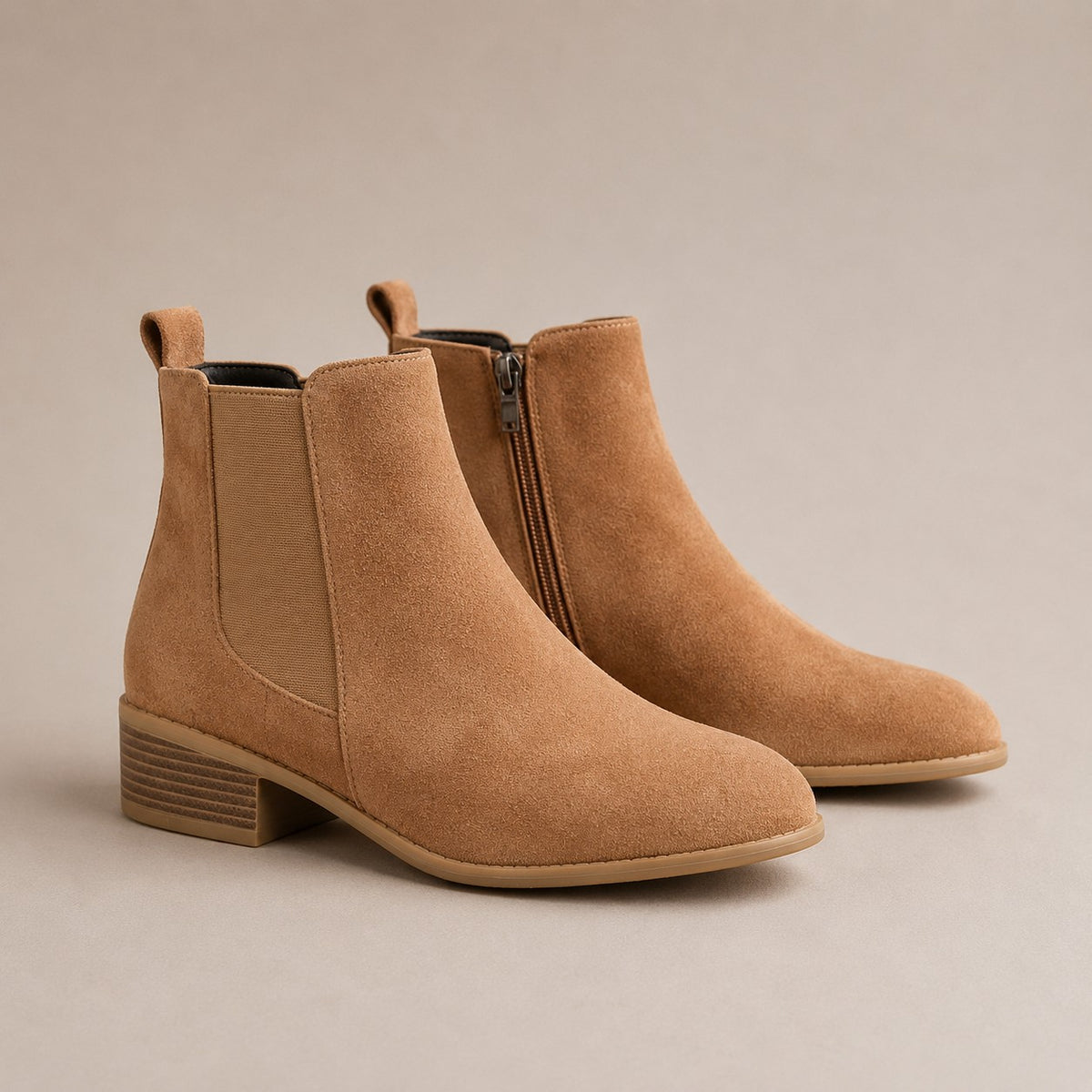 Anica Chelsea Boots - Premium Faux Suede Women's Winter Boot