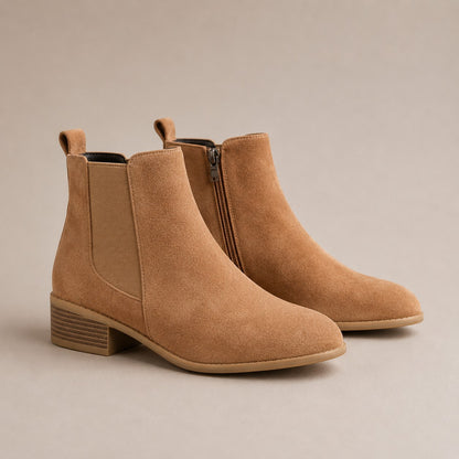 Anica Chelsea Boots - Premium Faux Suede Women's Winter Boot