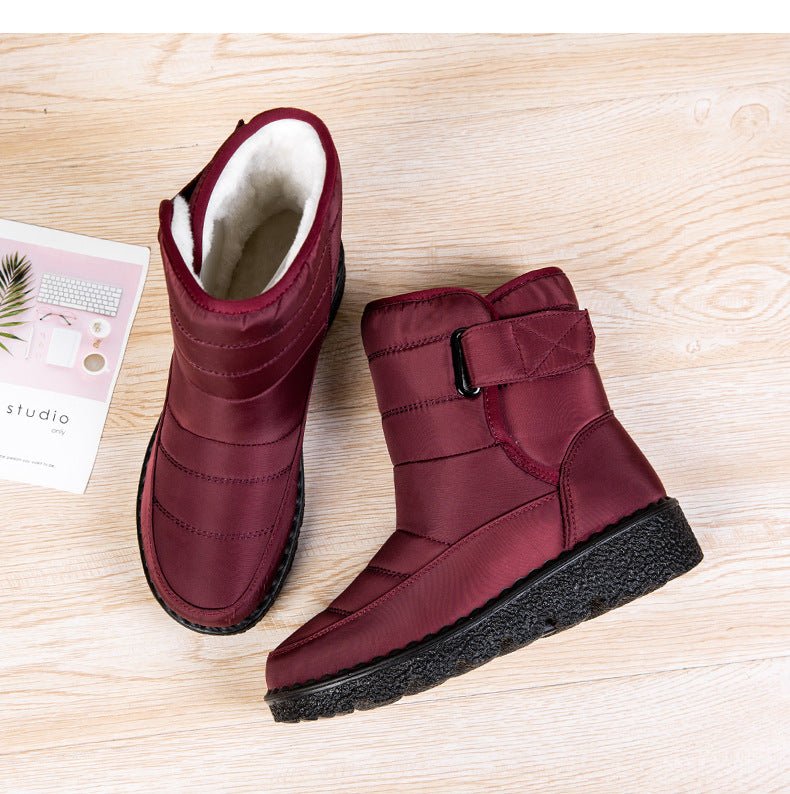 Fleece-Lined Winter Ankle Boots — Buckle & Lug Sole 1