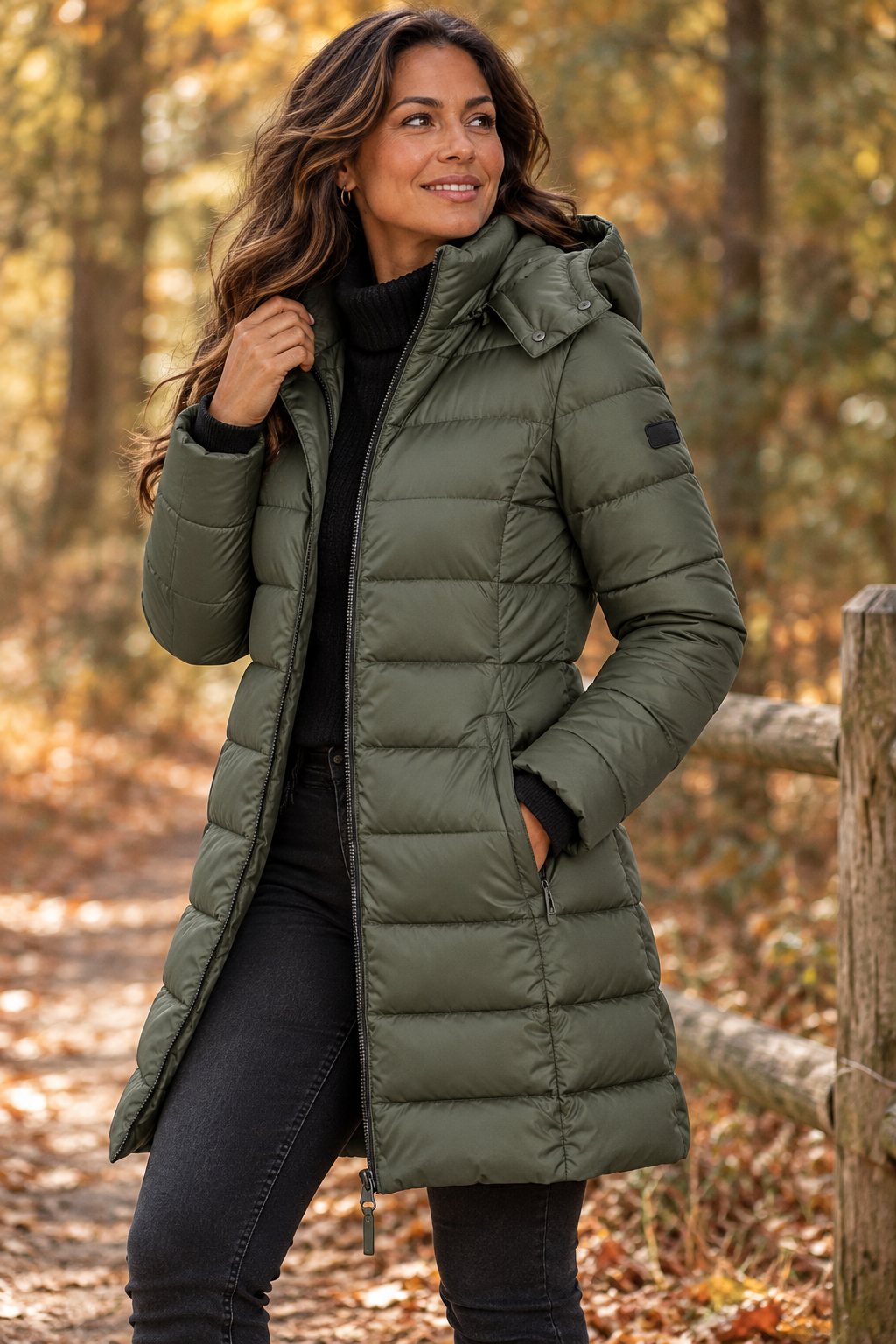 Women's Long Hooded Puffer Jacket — Insulated Winter Coat 6